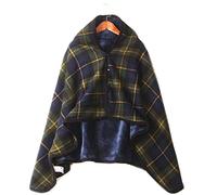 Fleece Wheelchair Blanket, Multi-Purpose Shawl with Button, Shoulder Throw, Shawl Blanket, Double Sided Blanket(D)