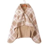 Fleece Wheelchair Blanket, Multi-Purpose Shawl with Button, Shoulder Throw, Shawl Blanket, Double Sided Blanket(G)