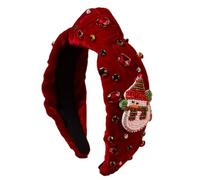 Fleece With Diamonds And Hand-Sewn Rice Beads For The Elderly, Red