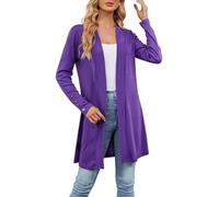 Fleece Women Sweatshirt Ladies Christmas Jumpers Plus Size Jumpers Sweater Vest Women Red Leather Jacket Womens Womens Hoodie Wrap Tops for Women Teddy Bear Coats for Women UK (Purple, L)