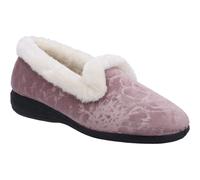 Fleet & Foster Adelaide Pink Velour Female Classic Ladies Slippers