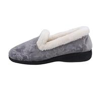 Fleet & Foster Adelaide Womens Grey Velour Slipper - Size 3.5 UK - Grey