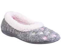 Fleet & Foster Alaska Womens Casual Fleece Cosy Slippers Navy
