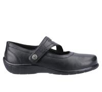 Fleet & Foster Ethel Memory Foam Womens Shoes | Slip On Shoes | Black | UK Size 6