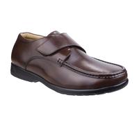 Fleet & Foster Fred Leather Shoes Formal Comfort Lightweight Touch Fasten Mens
