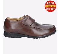 Fleet & Foster Fred Mens Smart Casual Leather Moccasin Shoes Brown