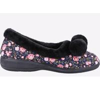 Fleet & Foster Goldfinch Slipper Womens | Slip On Shoes | Black / Floral | UK Size 3