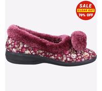 Fleet & Foster Goldfinch Womens Cosy Comfort Slip On Mule Slippers Burgundy