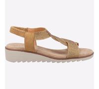 Fleet & Foster Hyacinth Womens Casual Fashion Wedge Summer Sandals Tan