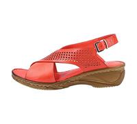 Fleet & Foster Judith Womens Wedge Sandals Red 5 UK