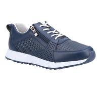 Fleet & Foster June Navy Suede+Textile Female Lace Ladies Shoes
