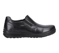 Fleet & Foster Magpie Shoes Black With leather panel detailing., On a wide fit