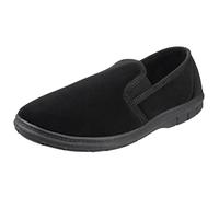 Fleet & Foster Mens John Twin Gusset Memory Foam Full Shoe Slippers