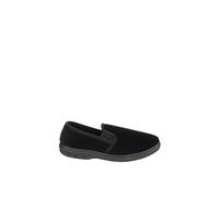 Fleet & Foster Men's John Twin Gusset Memory Foam Slipper in Black | Size: 12 Fleet & Foster Black 12