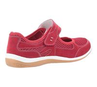 Fleet & Foster Morgan Touch Fastening Shoe Red Soft supple Suede and Mesh uppe