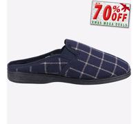 Fleet & Foster Neal Mens Casual Comfort Slip-On Mule Slipper Navy