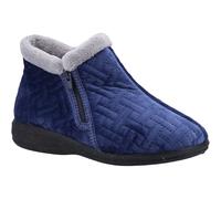 Fleet & Foster Perendale Navy Textile Female Ladies Bootie Slippers
