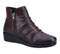 Fleet & Foster Plockton Womens Leather Ankle Boots Twin Zip Memory Foam Comfort
