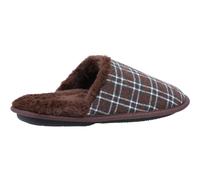 Fleet & Foster Rhys Mule Slipper Brown Luxury padded upper, The inner is adorn