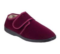 Fleet & Foster Sam Red Flocking Male Touch Fastening Mens Slippers