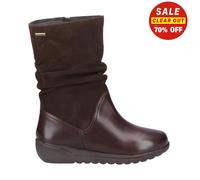 Fleet & Foster Starling Womens WATERPROOF MEMORY FOAM Suede Mid Boots Brown