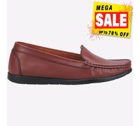 Fleet & Foster Tiggy Womens Leather Smart Casual Designer Loafers Tan