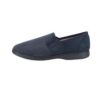 Fleet & Foster Tim Mens Moccasin & Full Slippers Navy 8 UK