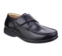 Fleet & Foster Touch Fastening Mens Shoes Fred Dual Fit Moccasin Black