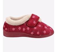Fleet & Foster Tunnis MEMORY FOAM Womens Cosy Comfort Slip On Slippers Red