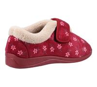Fleet & Foster Tunnis Slippers Berry are warm lined., A memory foam foot bed t