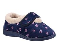Fleet & Foster Tunnis Womens Memory Foam Slippers Warm Lined Touch Strap Cosy