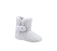 Fleet & Foster Women's Apple Knitted Bootie Slipper in Grey | Size: 8 Fleet & Foster Grey 8