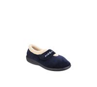Fleet & Foster Women's Capa Touch Fastening Memory Foam Slipper in Navy | Size: 7 Fleet & Foster Navy 7