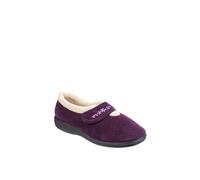 Fleet & Foster Women's Capa Touch Fastening Memory Foam Slipper in Plum | Size: 4 Fleet & Foster Plum 4
