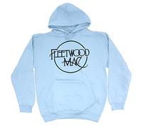 Fleetwood Mac Hoodie Classic Band Logo Official Unisex Light Blue Pullover S