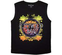 Fleetwood Mac Men's Circle Floral Logo Tank Top in Black | Size: Large Fleetwood Mac Black L