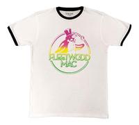Fleetwood Mac Ringer T Shirt Penguin Band Logo Official Unisex White S