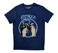 Fleetwood Mac T Shirt Penguins Band Logo Official Unisex Denim Blue M