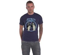 Fleetwood Mac T Shirt Penguins Band Logo Official Unisex Denim Blue S