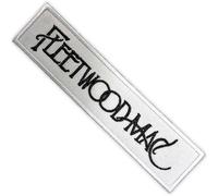 Fleetwood Mac Woven Text Logo Iron On Patch (One Size) (White/Black)