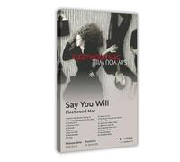 Fleetwood Poster Mac Art Music Album Say You Will Cover Tracklist Vintage Rock Band Fans Gift Room Decor Canvas Poster Wall Art Decor Print Picture Paintings for Living Room Bedroom Decoration 20x30in
