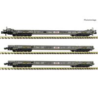 Fleischmann Hupac Rollende Autobahn Bogie Flat Wagon Set (3) V 1:160 N Gauge