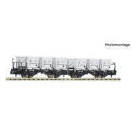 Fleischmann 6660106 DB BTs50 Double Container Carrying Wagon III