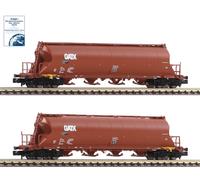 Fleischmann 849008 Set 2 Dust Silo Wagon Type Uacs GATX Epoch V-VI New 1:160