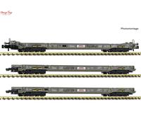 Fleischmann Hupac Rollende Autobahn Bogie Flat Wagon Set (3) V 1:160 N Gauge