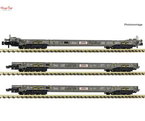 Fleischmann Hupac Rollende Autobahn Bogie Flat Wagon Set (3) V 1:160 N Gauge