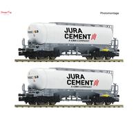 Fleischmann Wascosa/Jura Cement Uacns Bogie Silo Wagon Set (2) VI N Gauge