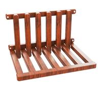 FleiSleep The Folding Stool is Made of Oak Wood and can Bear a Weight of 400 pounds. When Unfolded, it Measures 1.5" by 1", Providing Comfort and Safety. The Thickness is 2" (Walnut Paint)