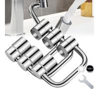 FleixFlow 1080° Rotating Faucet Extender,1440°Rotatable Faucet Aerator Extension, Rotatable Faucet Extension for Bathroom Sink,Universal Splash Filter Faucet Sprayer (3Pack)