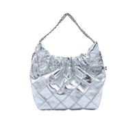 Fleming Metallic Mini Hobo Bag - female - Tory Burch - Shoulder Bags - Gray - ONE SIZE - Bags ONE SIZE